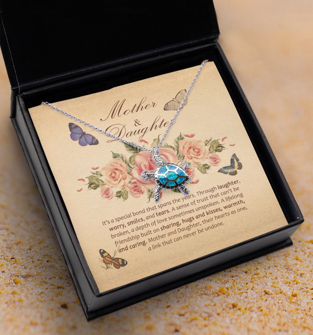 Gift For Mother And Daughter It Is A Special Bond That Spans The Years Opal Turtle Necklace 