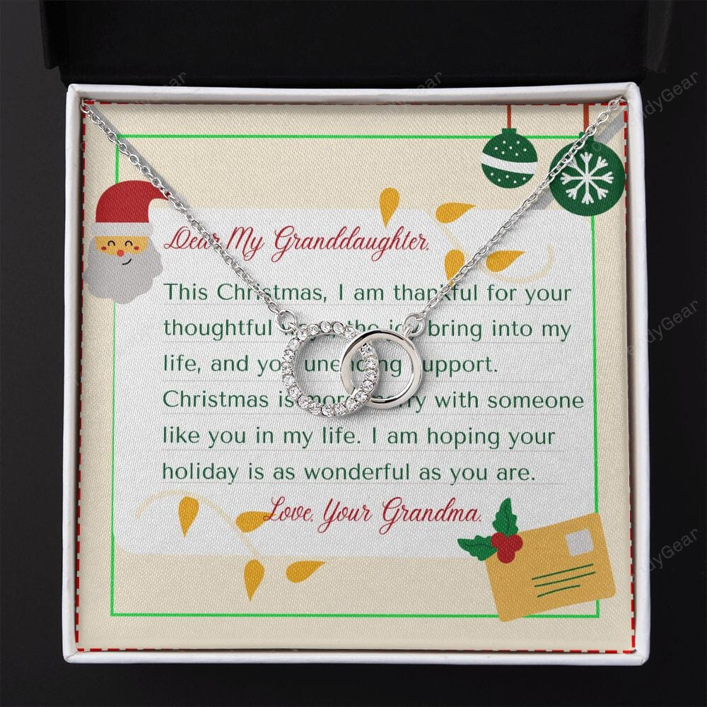 To My Granddaughter Necklace From Nana Hope Your Holiday Is As Wonderful As You Are Christmas Perfect Pair Necklace
