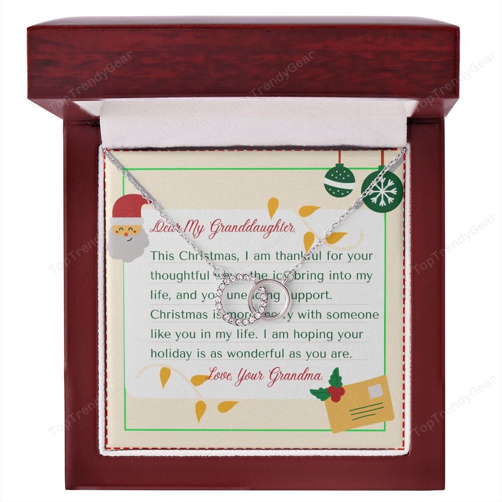 To My Granddaughter Necklace From Nana Hope Your Holiday Is As Wonderful As You Are Christmas Perfect Pair Necklace