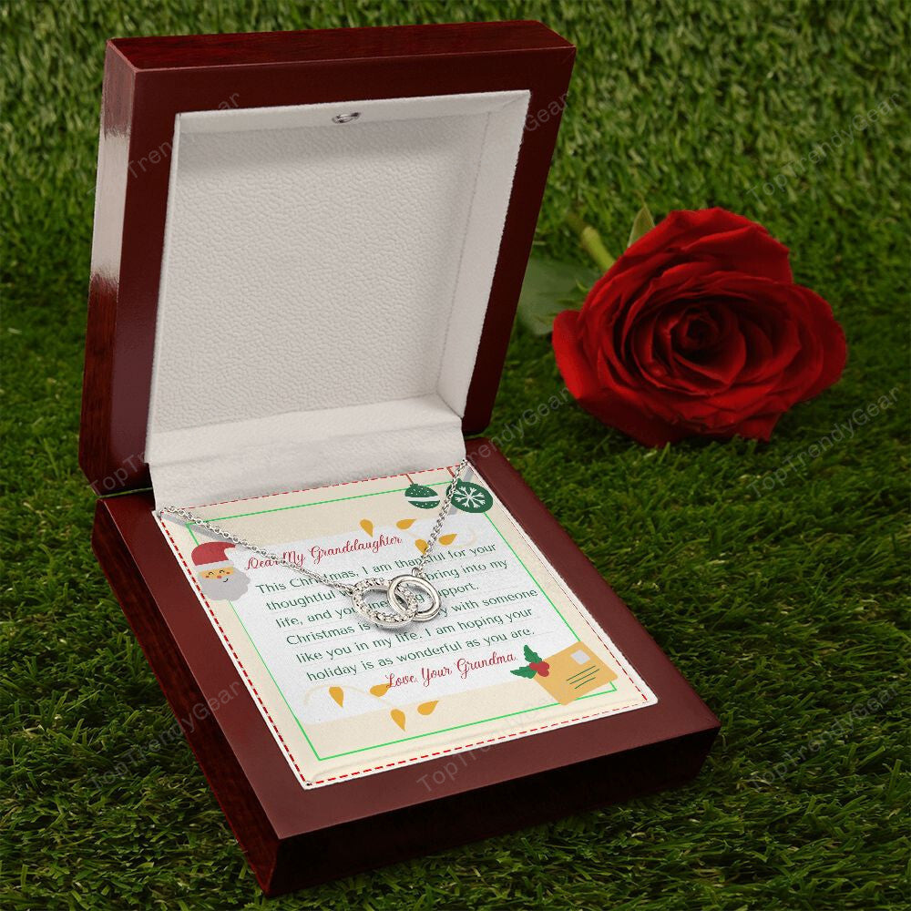 To My Granddaughter Necklace From Nana Hope Your Holiday Is As Wonderful As You Are Christmas Perfect Pair Necklace