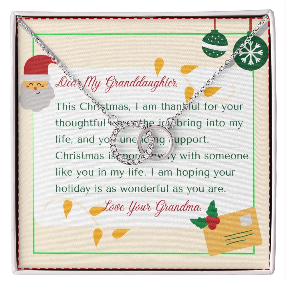 To My Granddaughter Necklace From Nana Hope Your Holiday Is As Wonderful As You Are Christmas Perfect Pair Necklace
