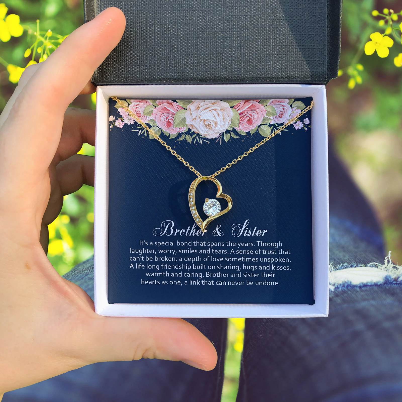 Brother Gift For Sister It's A Special Bond Forever Love Necklace