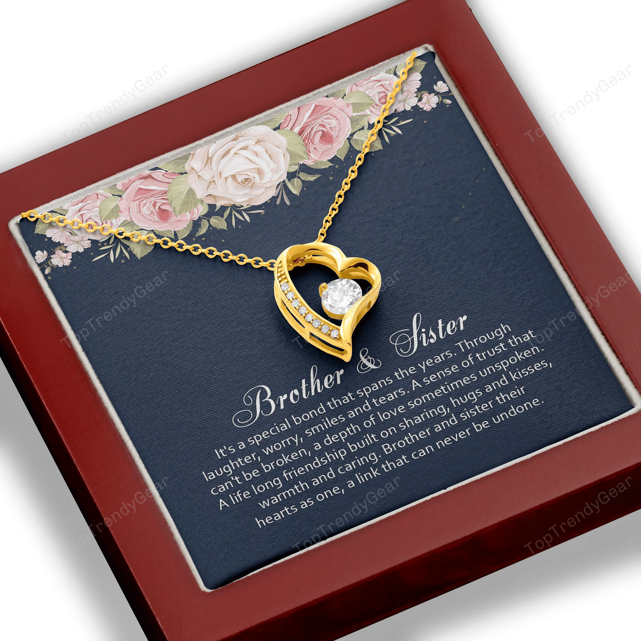 Brother Gift For Sister It's A Special Bond Forever Love Necklace