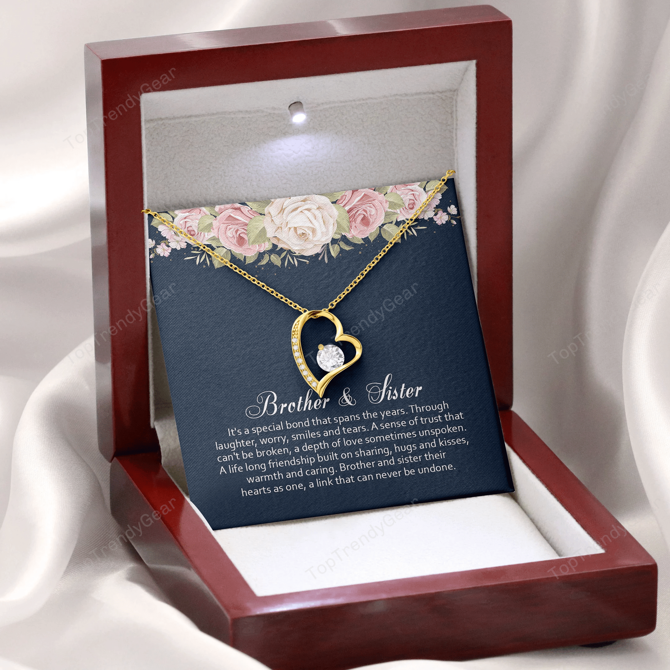 Brother Gift For Sister It's A Special Bond Forever Love Necklace