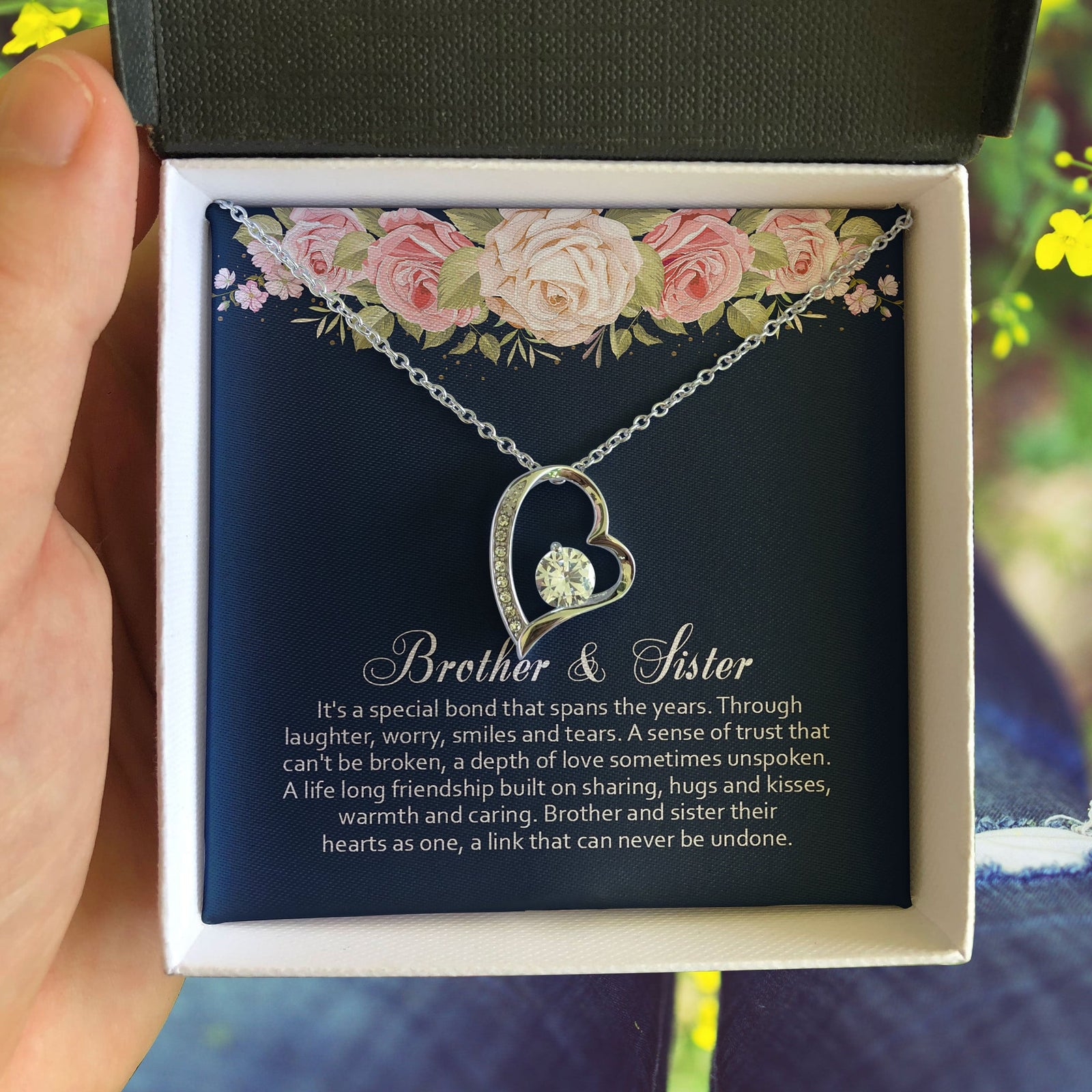 Brother Gift For Sister It's A Special Bond Forever Love Necklace