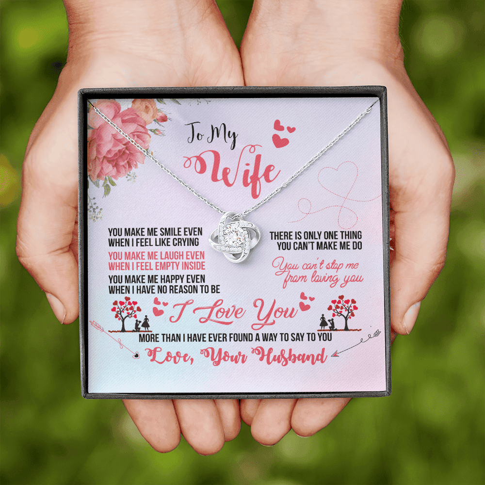 When I Feel Empty Inside To Wife Love Knot Necklace