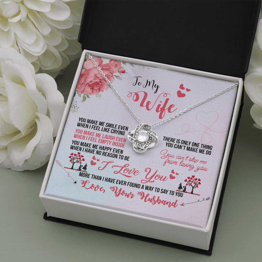 When I Feel Empty Inside To Wife Love Knot Necklace