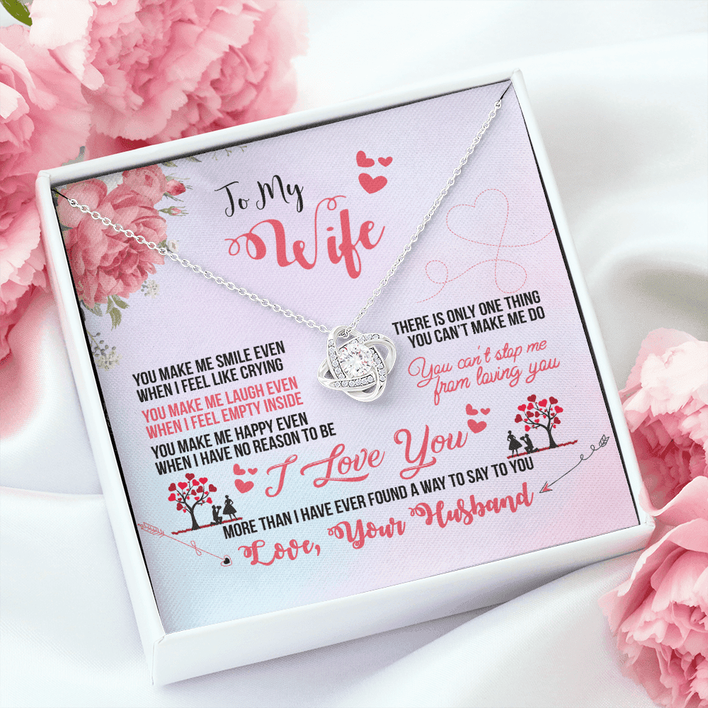 When I Feel Empty Inside To Wife Love Knot Necklace