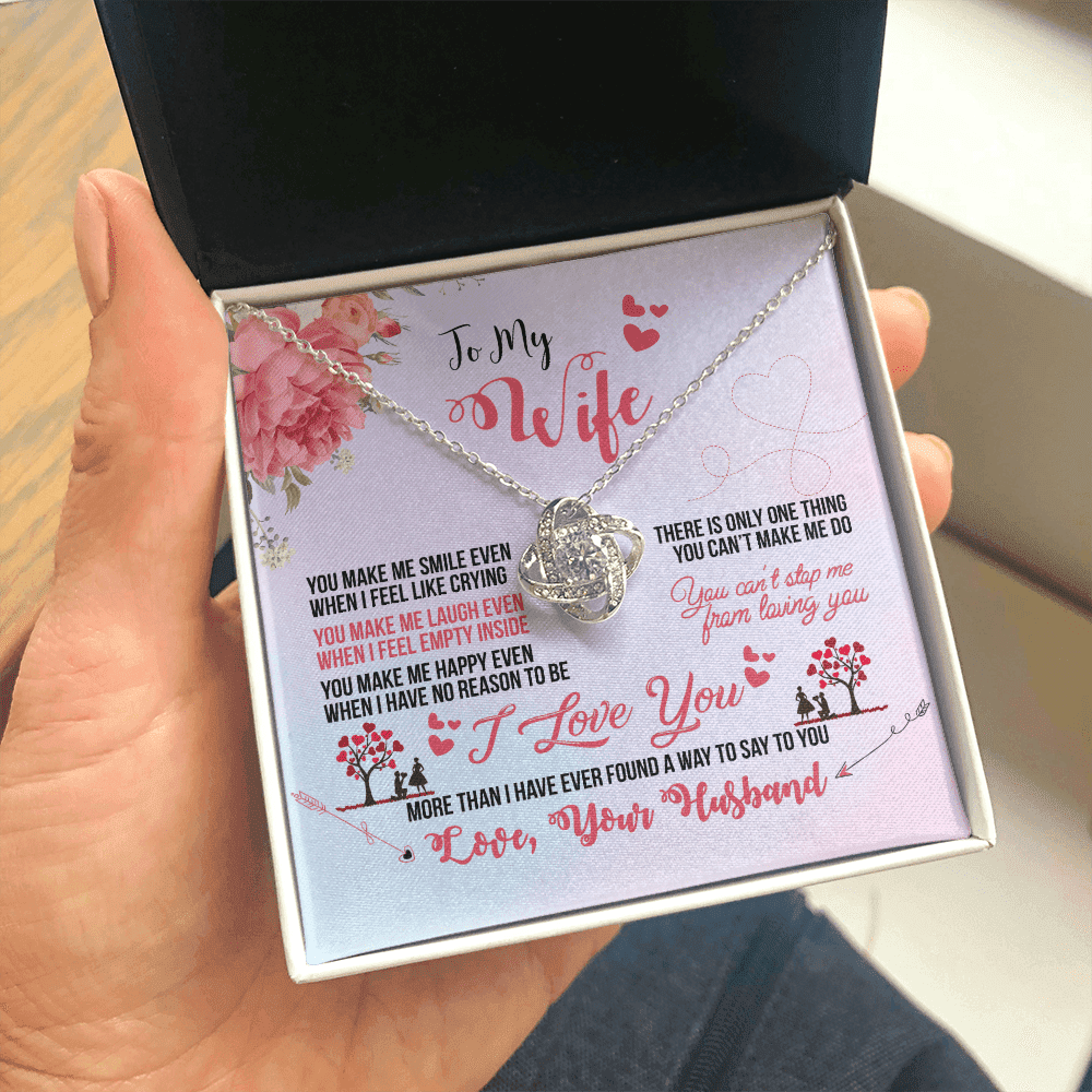 When I Feel Empty Inside To Wife Love Knot Necklace