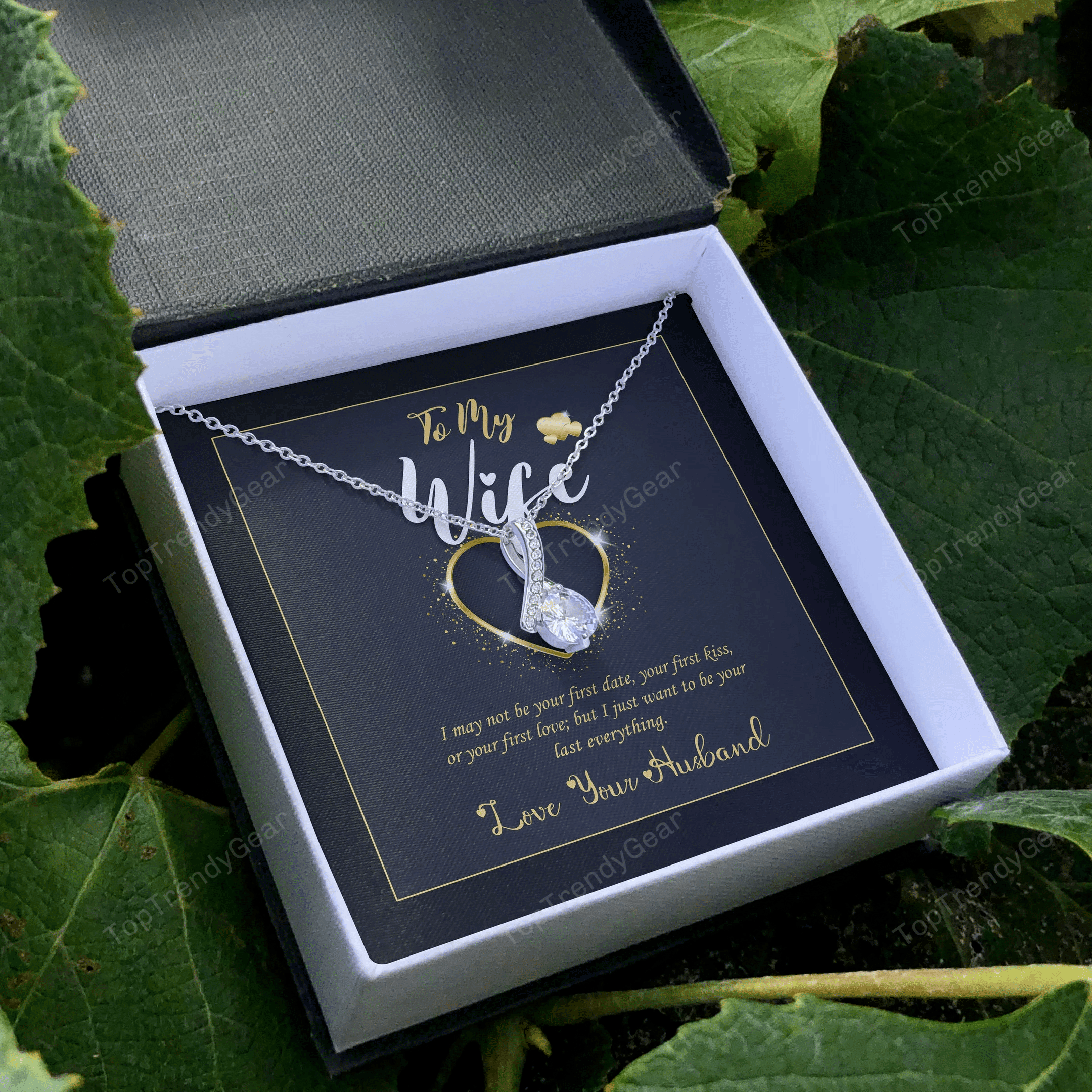 To My Wife I Just Want To Be Your Last Everything Gift For Her Alluring Beauty Necklace