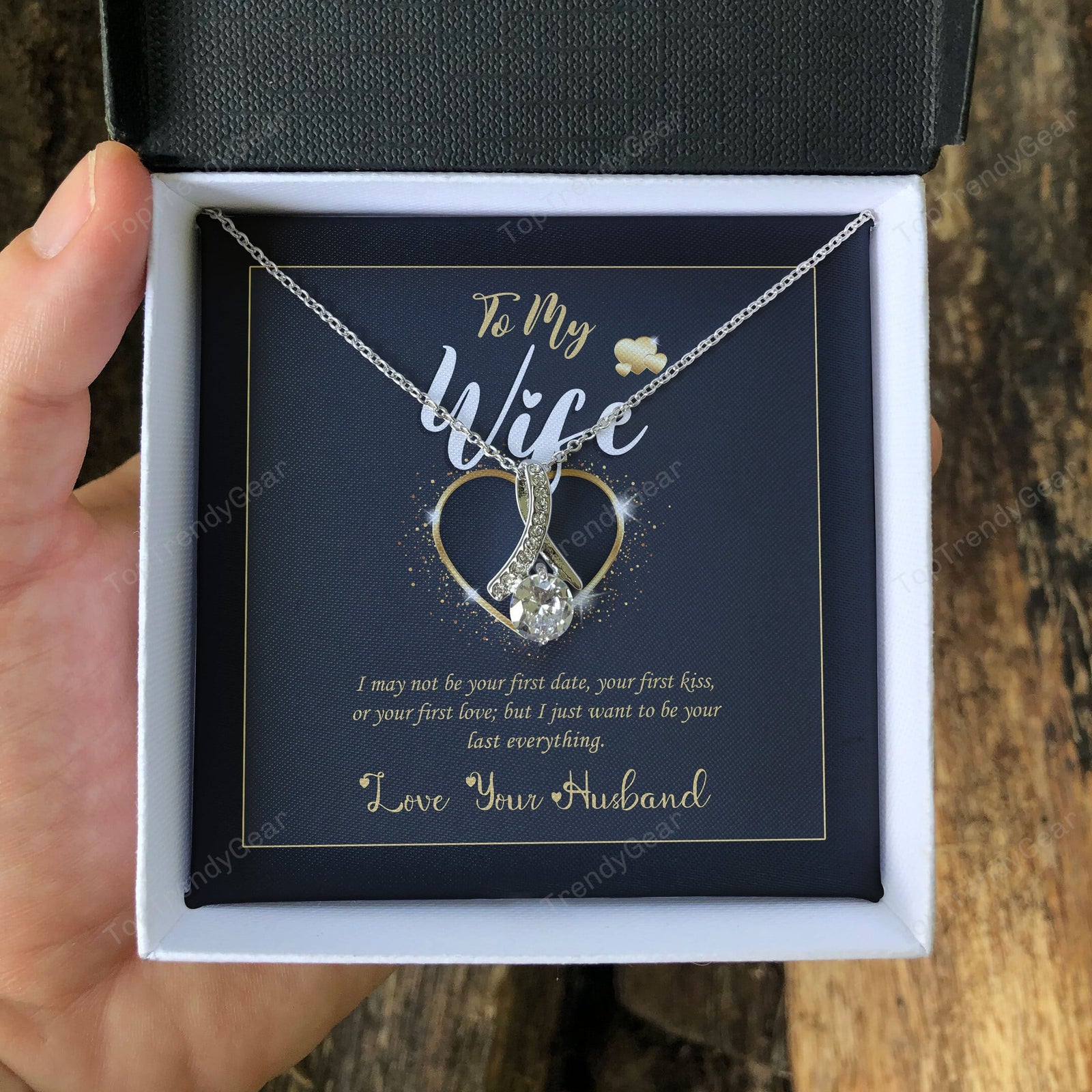 To My Wife I Just Want To Be Your Last Everything Gift For Her Alluring Beauty Necklace