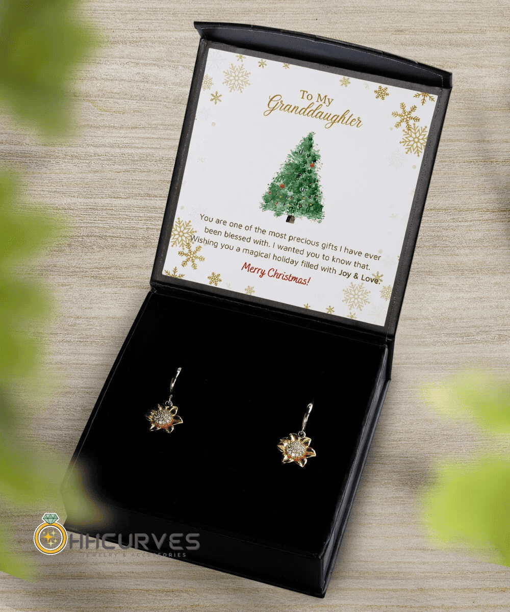 Granddaughter Necklace You Are One Of The Most Precious Gifts Christmas Gift For Granddaughter Sunflower Earrings