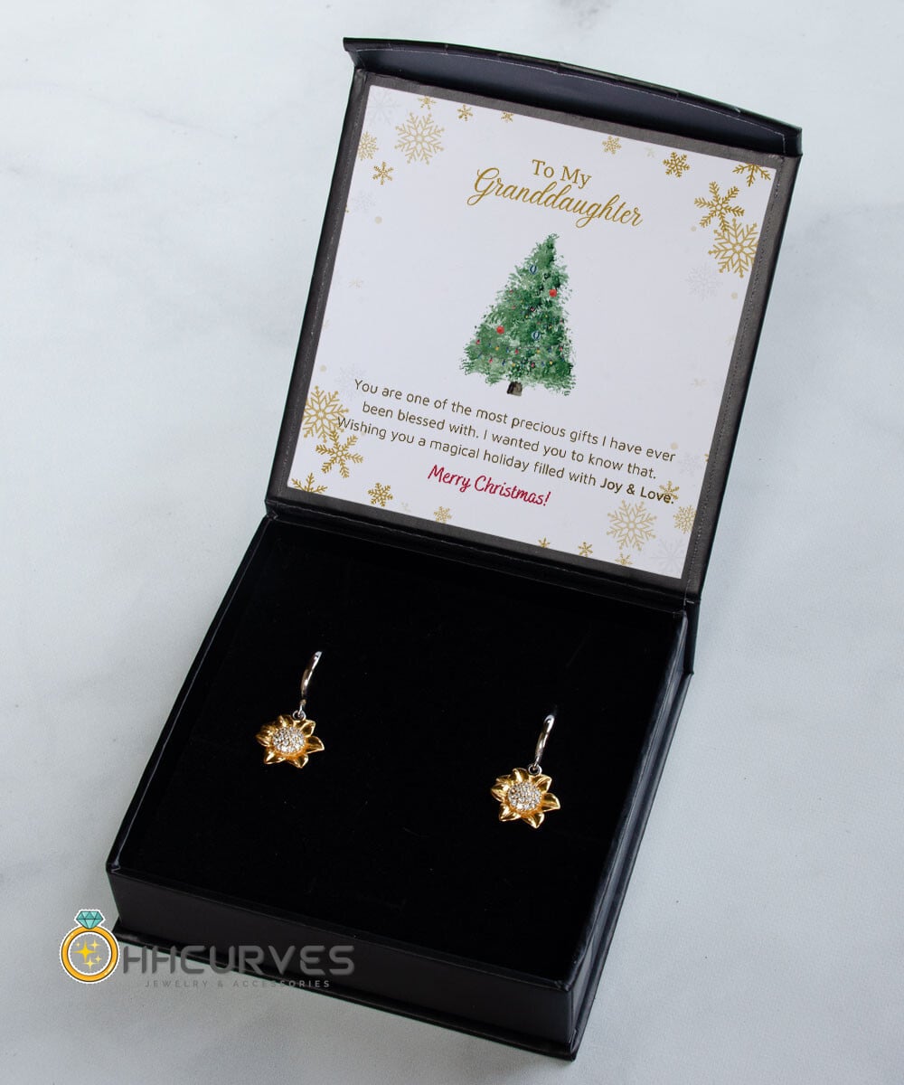 Granddaughter Necklace You Are One Of The Most Precious Gifts Christmas Gift For Granddaughter Sunflower Earrings