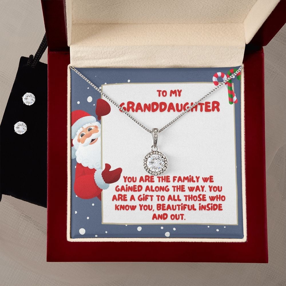 Granddaughter Necklace You Are The Family We Gained Along The Way Eternal Hope Necklace Set Unique Gifts For Christmas