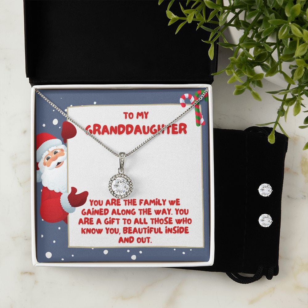 Granddaughter Necklace You Are The Family We Gained Along The Way Eternal Hope Necklace Set Unique Gifts For Christmas