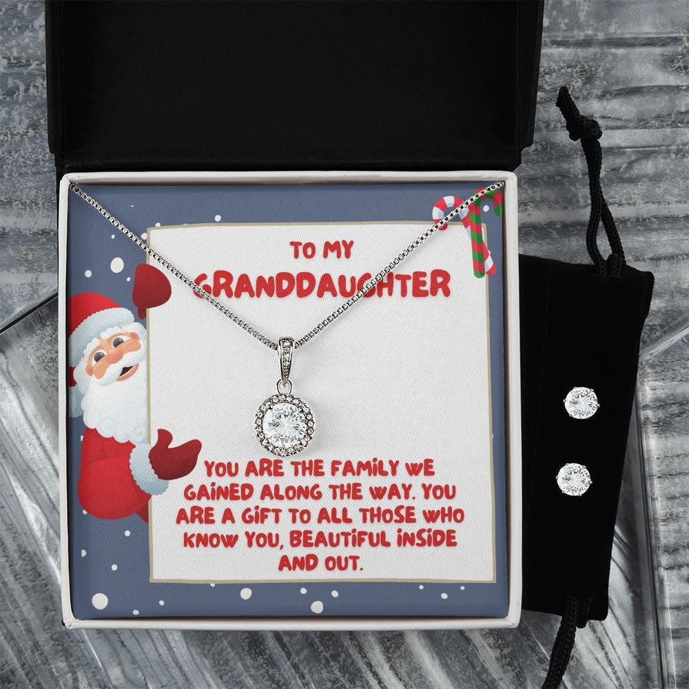 Granddaughter Necklace You Are The Family We Gained Along The Way Eternal Hope Necklace Set Unique Gifts For Christmas