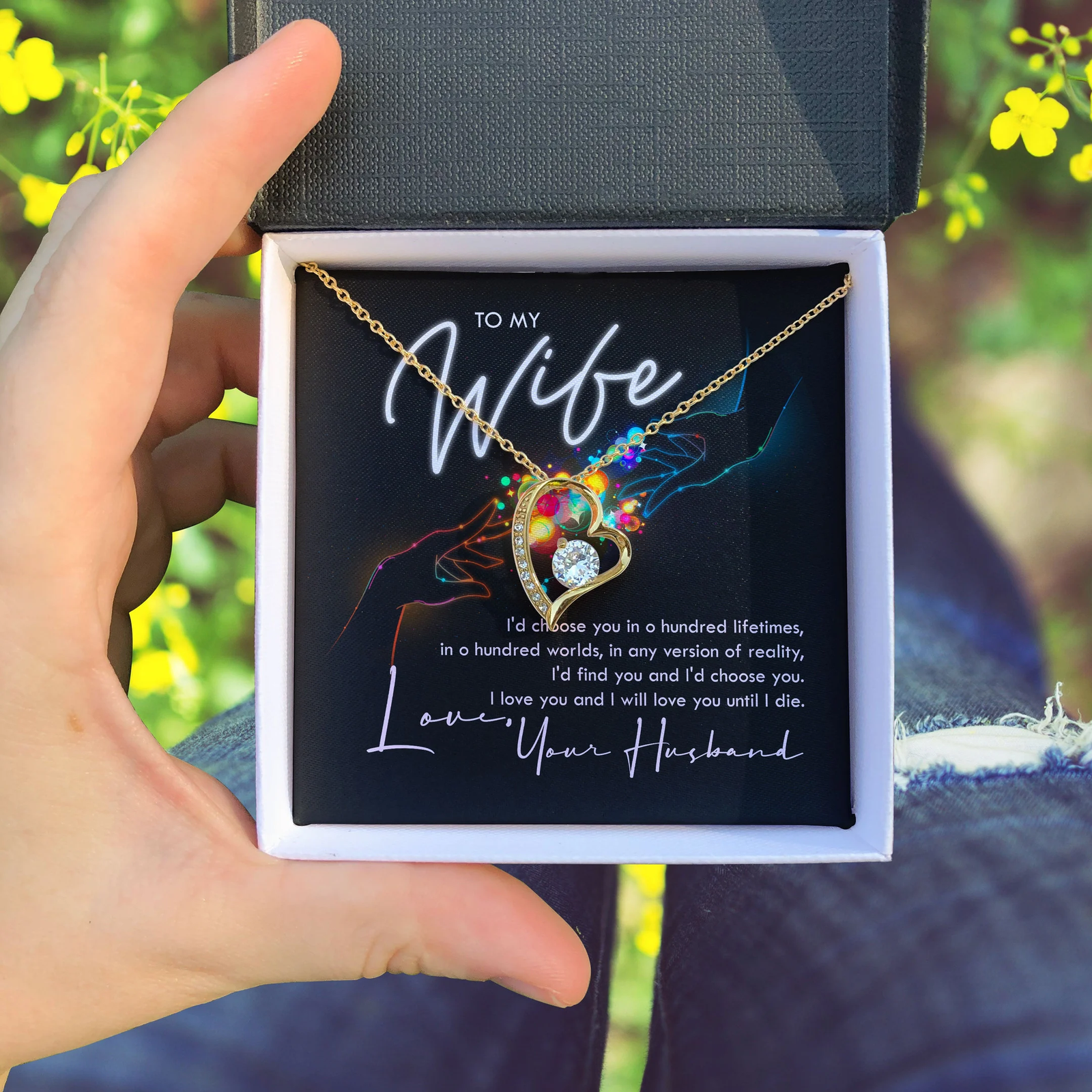 To My Wife I Love You Always Until I Die Forever Love Necklace