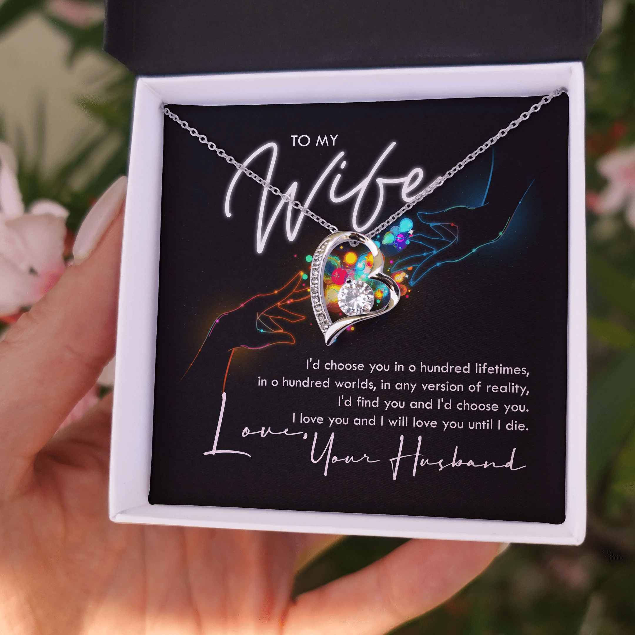 To My Wife I Love You Always Until I Die Forever Love Necklace