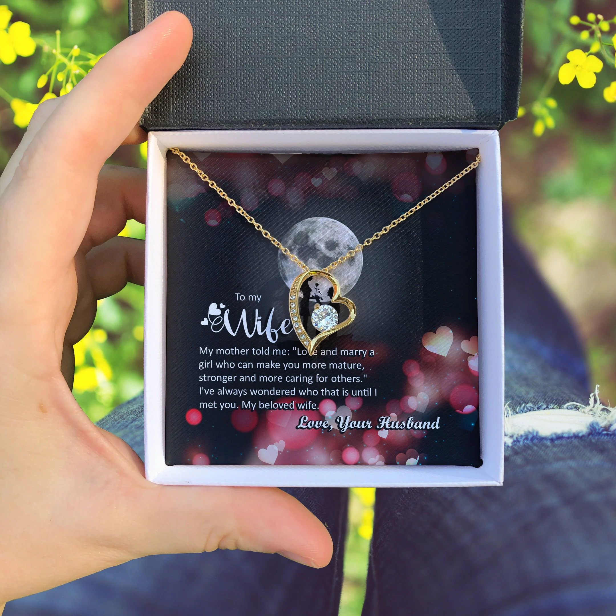 To My Wife My Mother Taught Me What True Love Is Forever Love Necklace