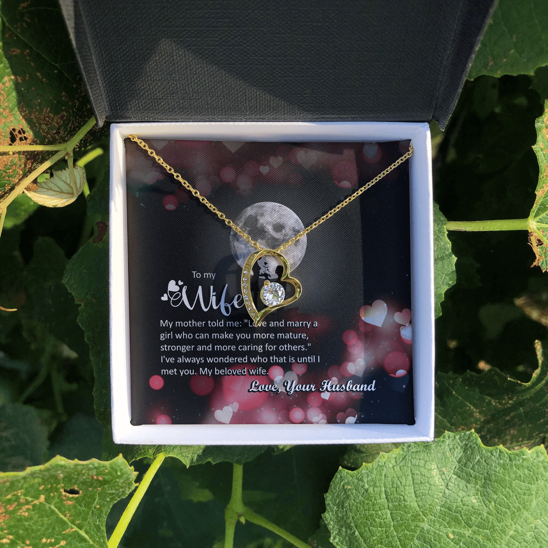 To My Wife My Mother Taught Me What True Love Is Forever Love Necklace