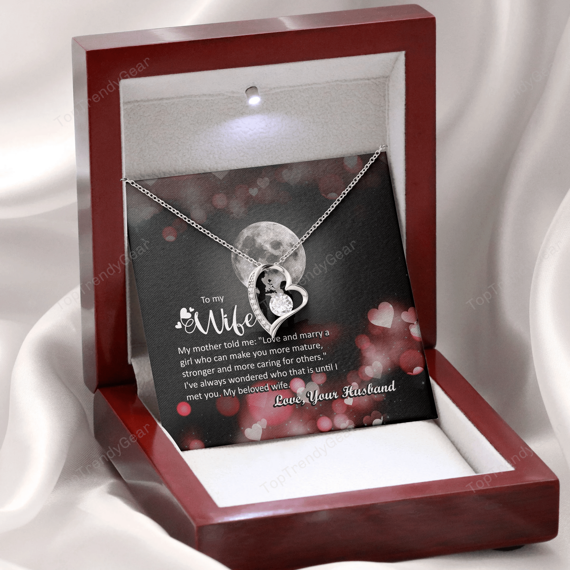 To My Wife My Mother Taught Me What True Love Is Forever Love Necklace