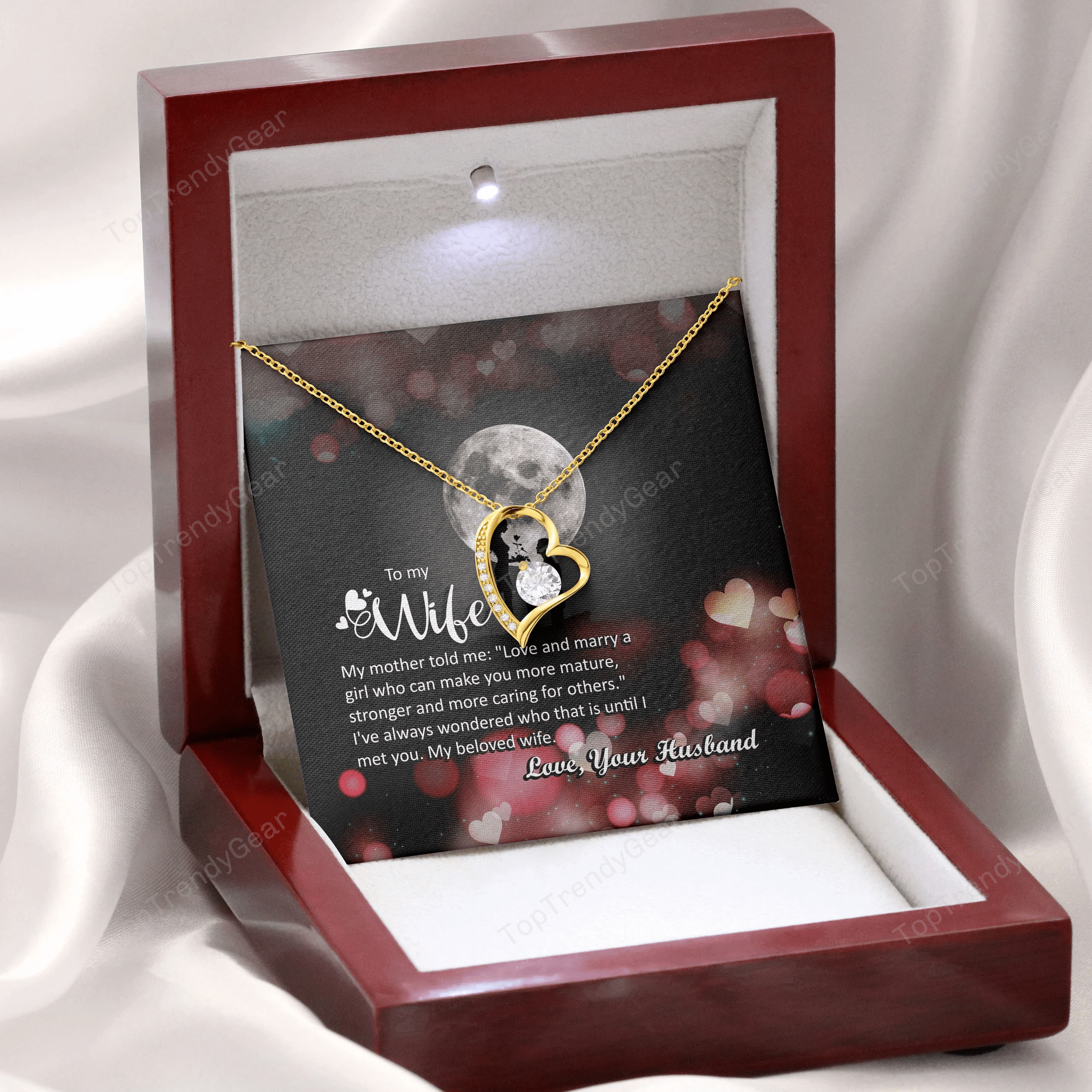 To My Wife My Mother Taught Me What True Love Is Forever Love Necklace