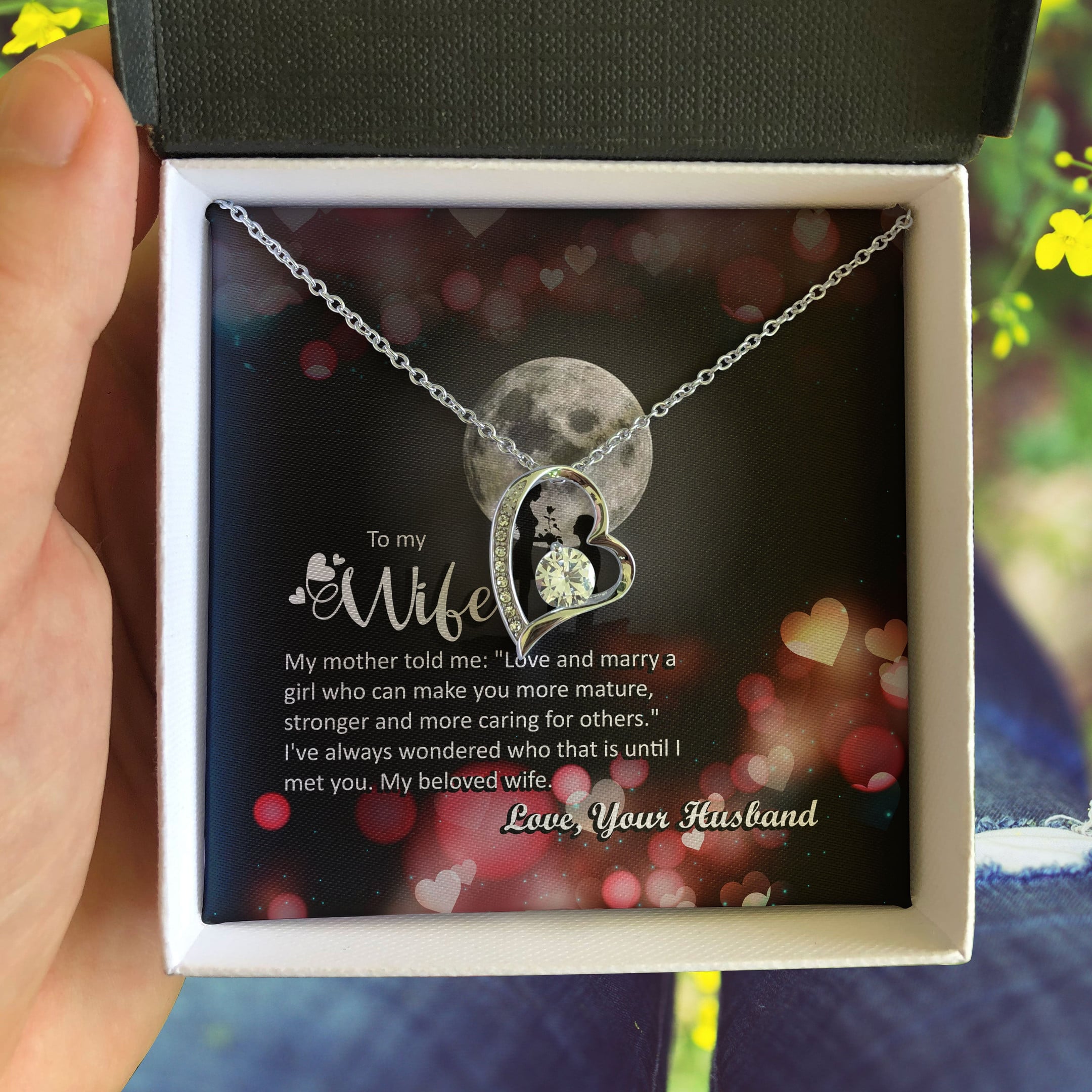 To My Wife My Mother Taught Me What True Love Is Forever Love Necklace