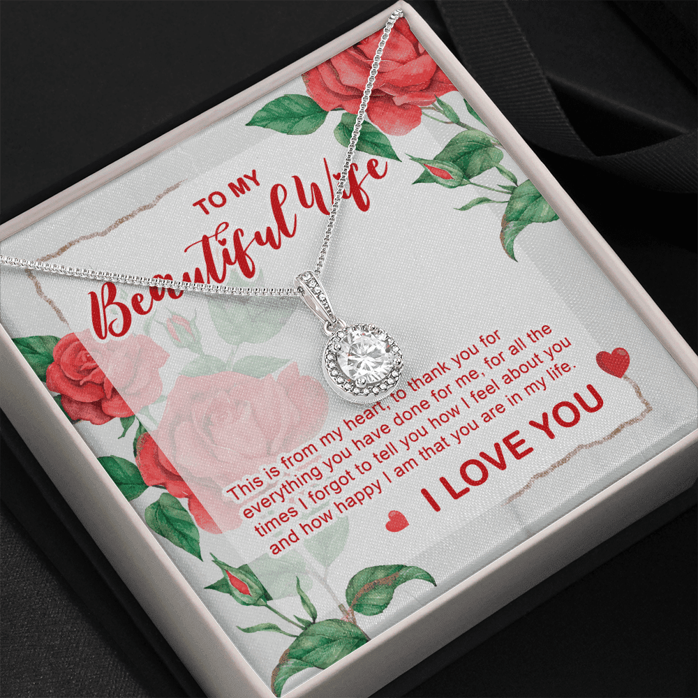 To My Beautiful Wife From Husband You Are In My Life Eternal Hope Necklace