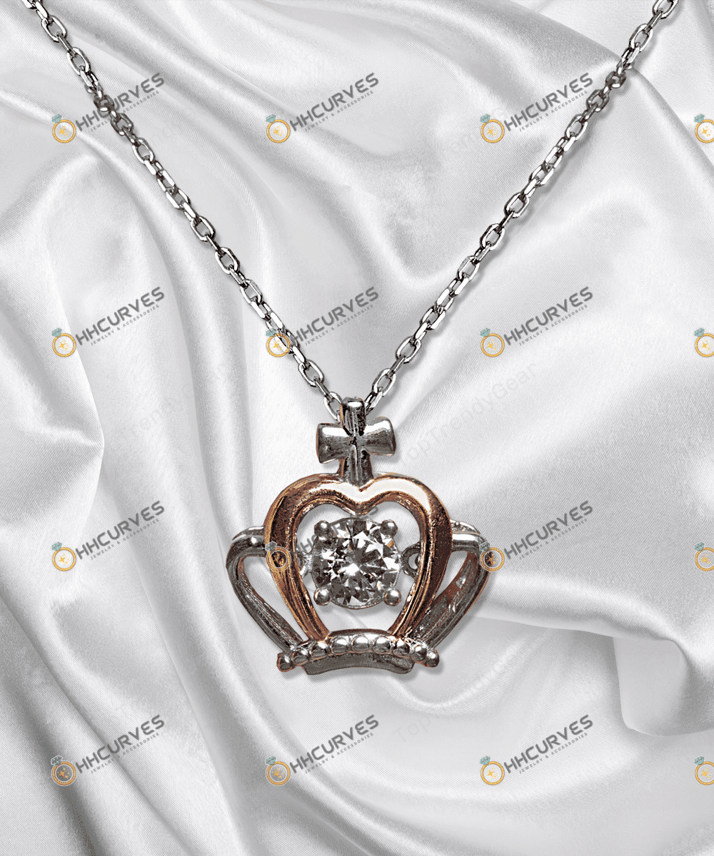 To My Gorgeous Wife My Love For You Will Never End Crown Necklace 