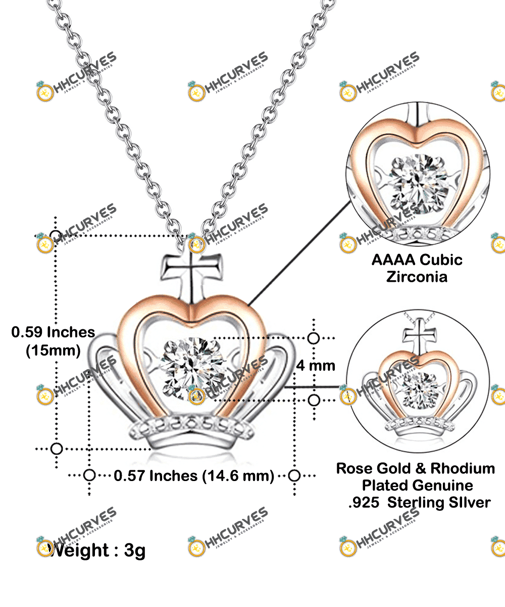 To My Mom You Will Always Be My Loving Mother Crown Necklace 