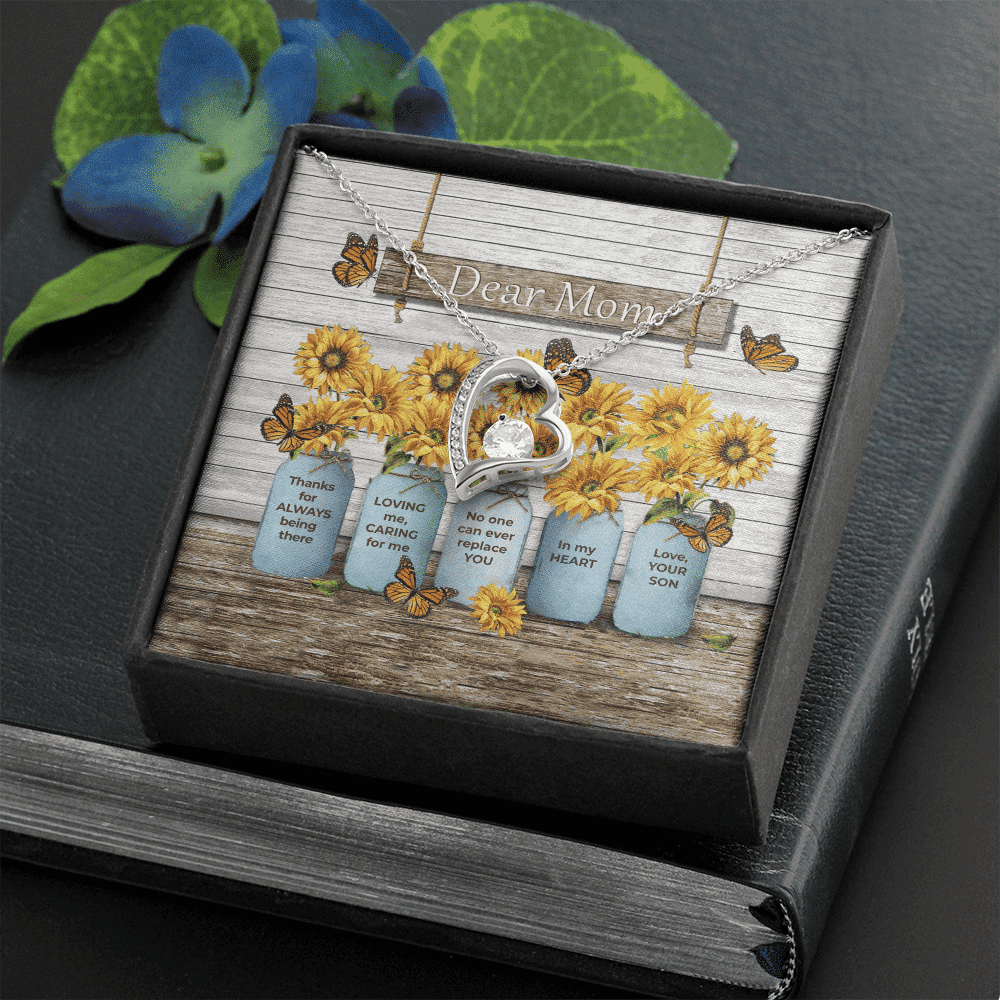 Dear Mom Thanks For Always Being There Forever Love Necklace Gift For Mom 