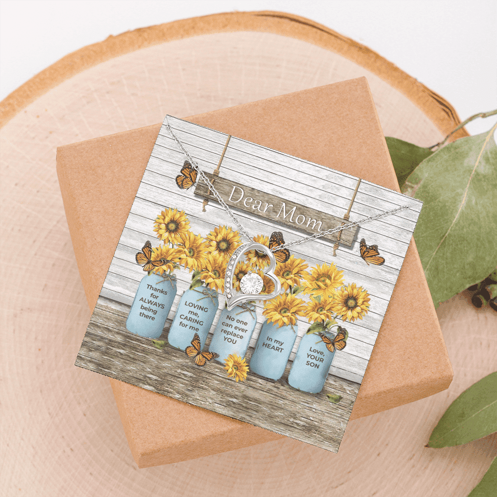 Dear Mom Thanks For Always Being There Forever Love Necklace Gift For Mom 