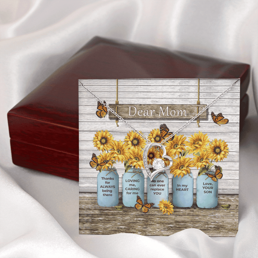 Dear Mom Thanks For Always Being There Forever Love Necklace Gift For Mom 