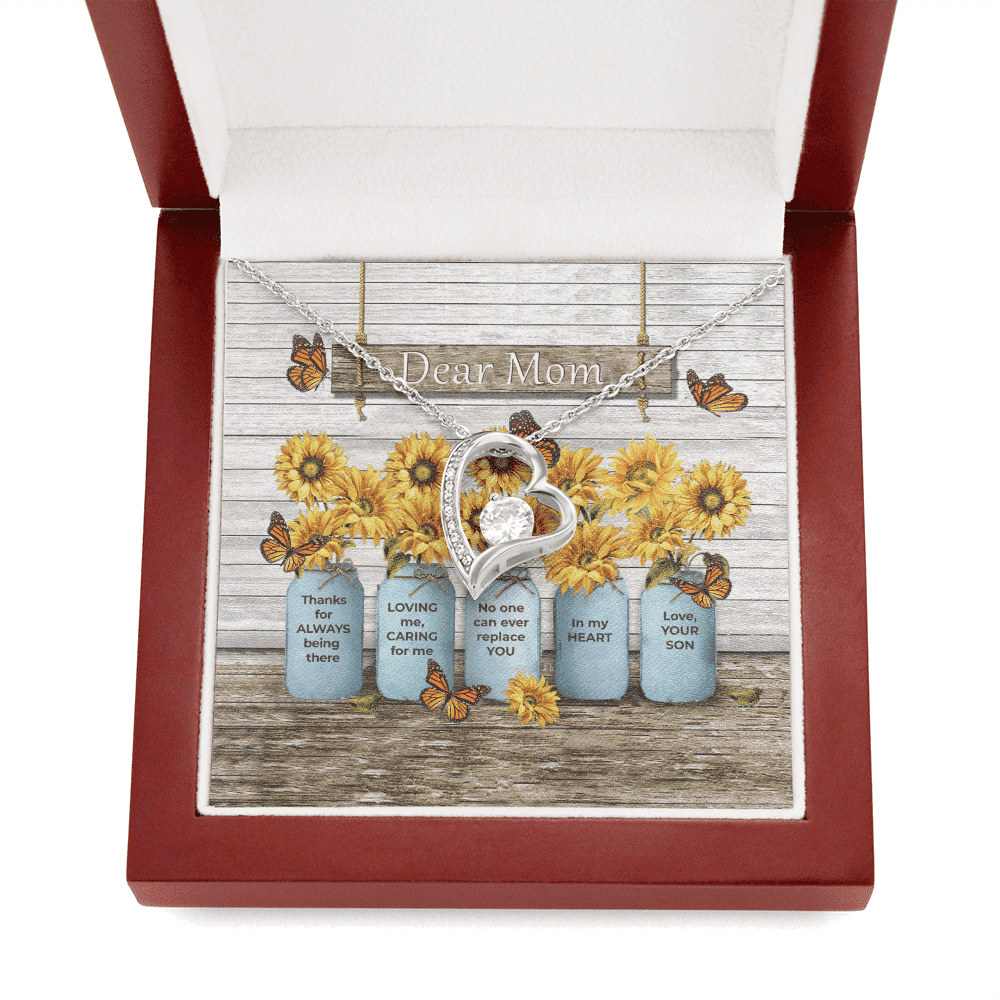 Dear Mom Thanks For Always Being There Forever Love Necklace Gift For Mom 