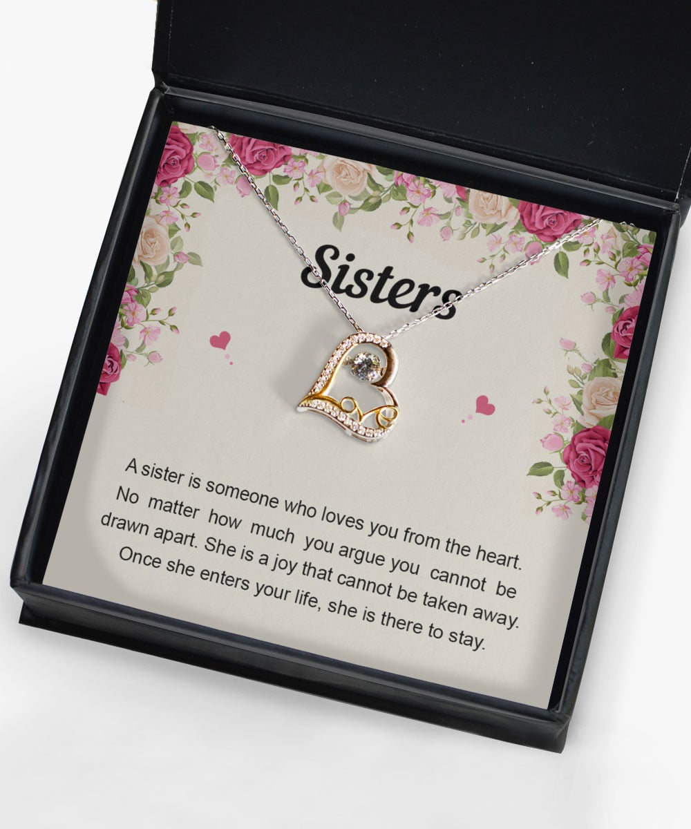 Sister Necklace Someone Who Loves You From The Heart Gifts To My Sister Love Dancing Necklace 