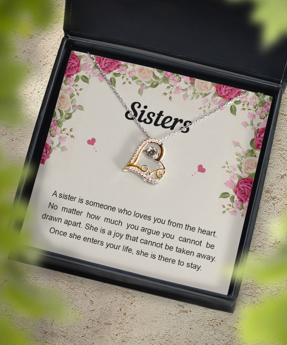 Sister Necklace Someone Who Loves You From The Heart Gifts To My Sister Love Dancing Necklace 
