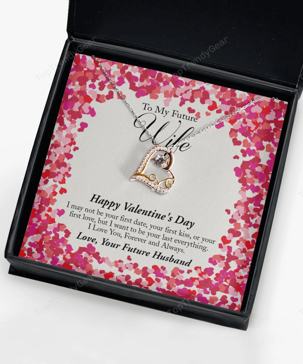 Valentine's Day Necklace I Want To Be Your Last Everything Gift Ideas For Wife Love Dancing Necklace 