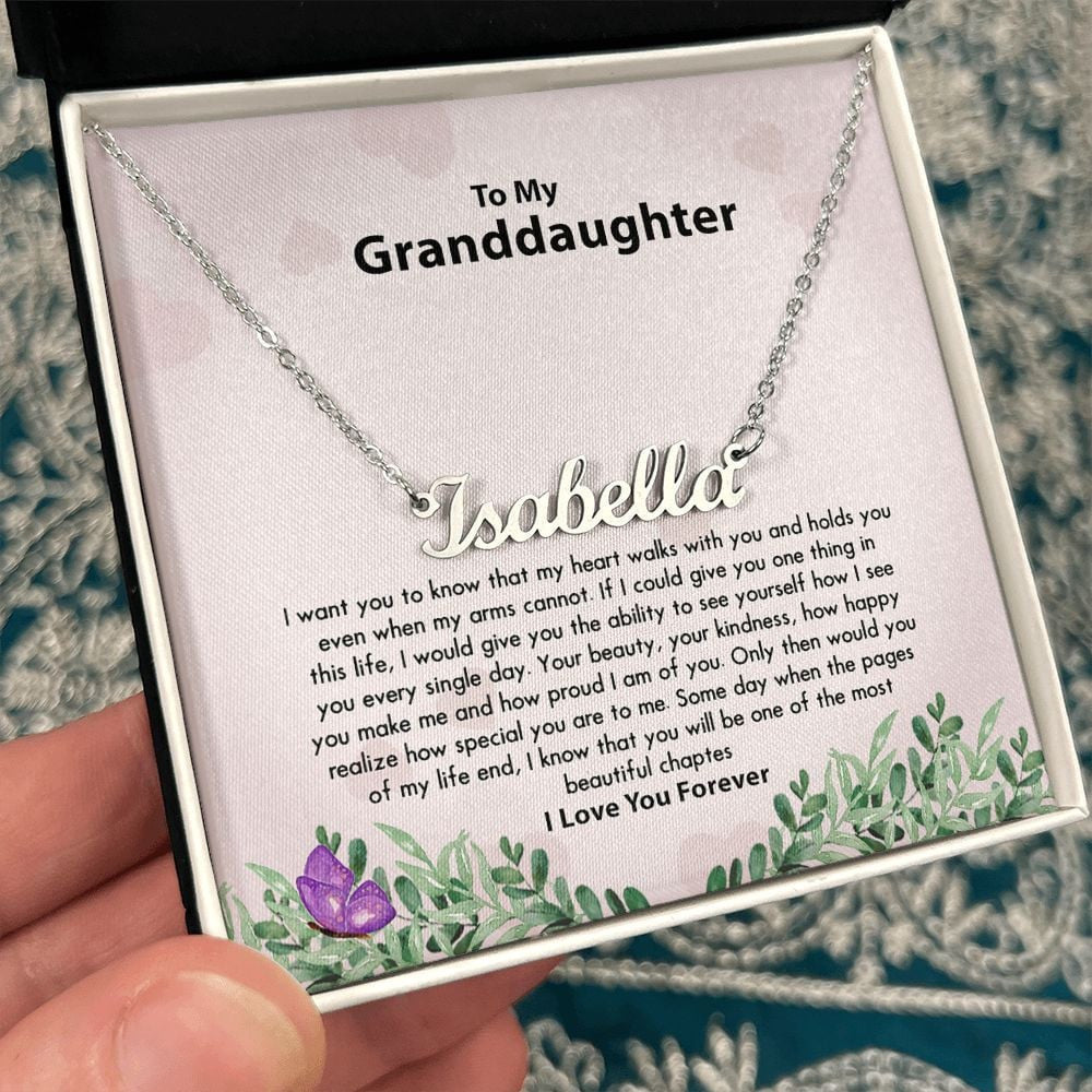 Give You One Thing In Life Gift For Granddaughter Personalized Name Necklace
