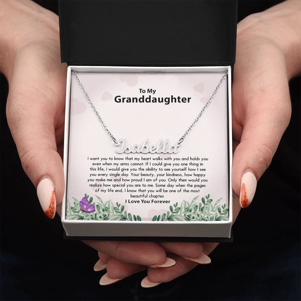 Give You One Thing In Life Gift For Granddaughter Personalized Name Necklace