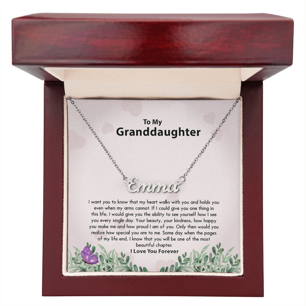Give You One Thing In Life Gift For Granddaughter Personalized Name Necklace