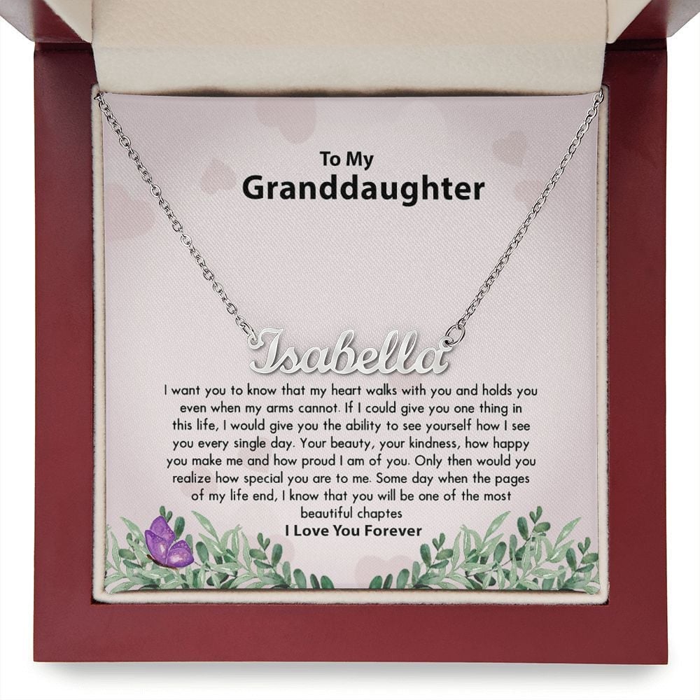 Give You One Thing In Life Gift For Granddaughter Personalized Name Necklace