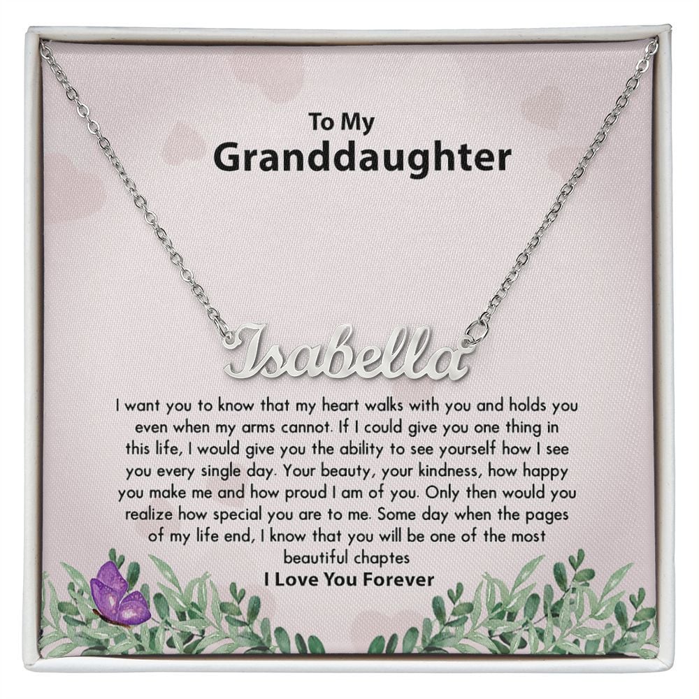 Give You One Thing In Life Gift For Granddaughter Personalized Name Necklace