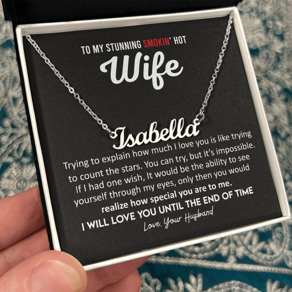 Gift For Wife - Count The Stars Personalized Name Necklace