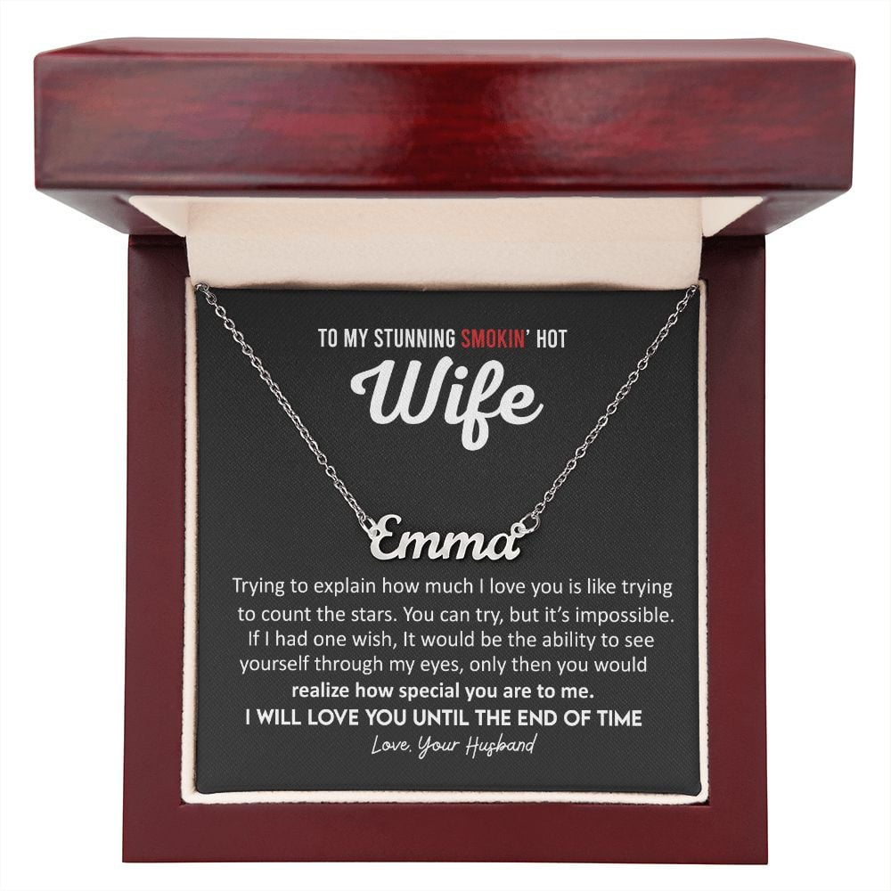 Gift For Wife - Count The Stars Personalized Name Necklace