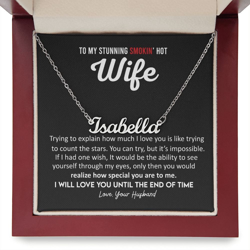 Gift For Wife - Count The Stars Personalized Name Necklace