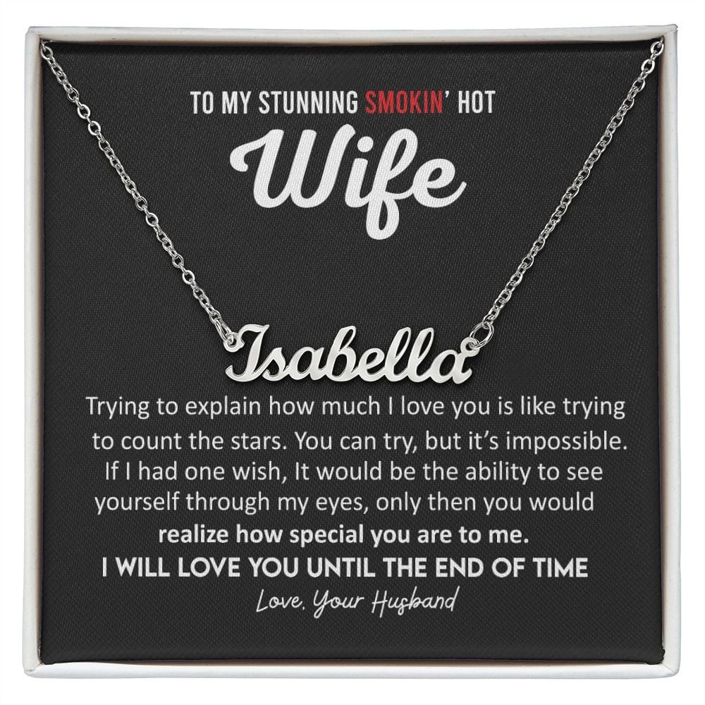 Gift For Wife - Count The Stars Personalized Name Necklace
