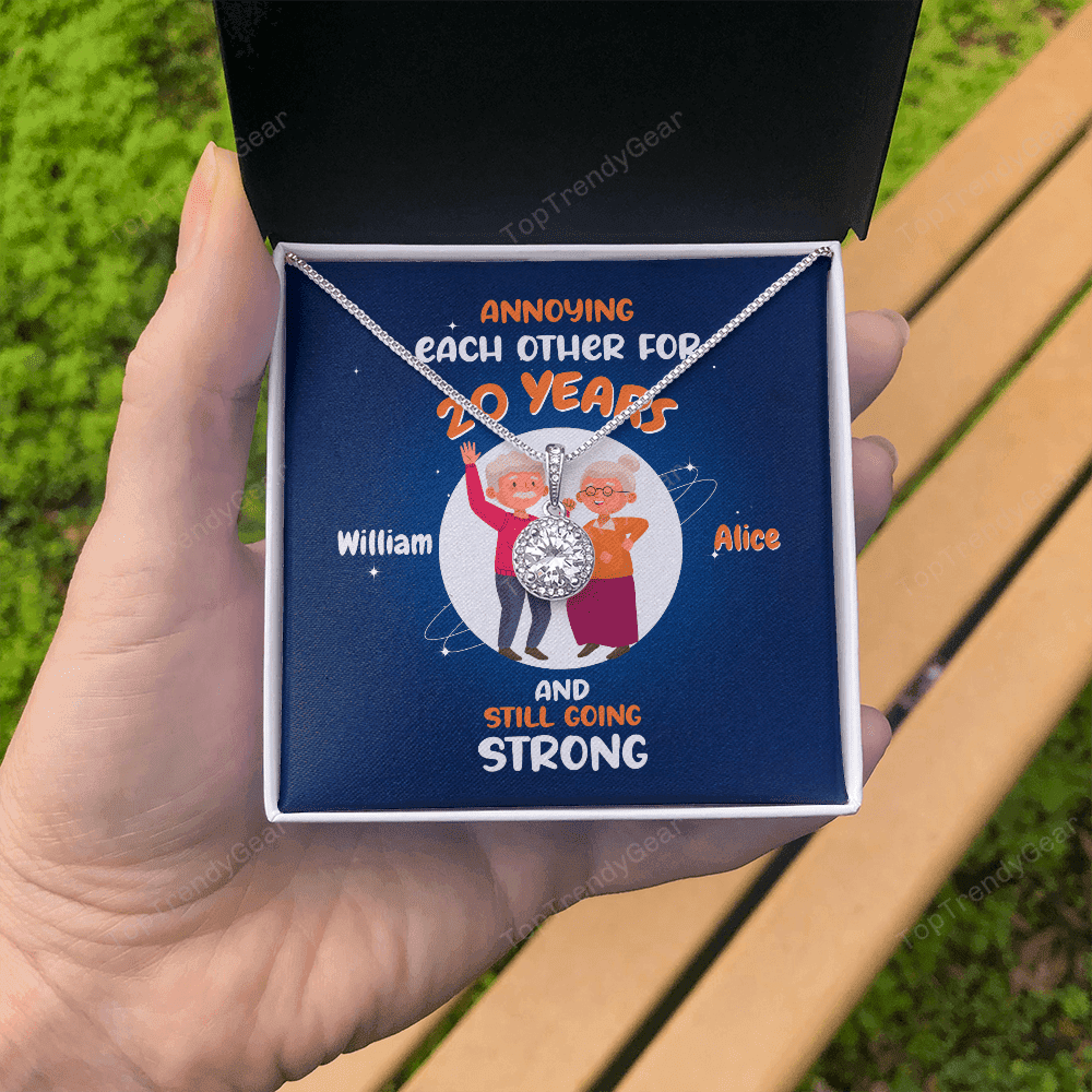 Annoying Each Other For Years And Still Going Strong Custom Name And Date Eternal Hope Necklace Gift For Her