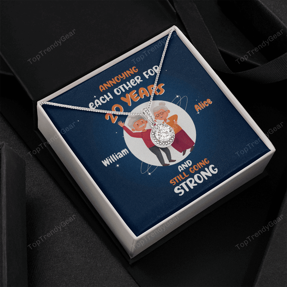 Annoying Each Other For Years And Still Going Strong Custom Name And Date Eternal Hope Necklace Gift For Her