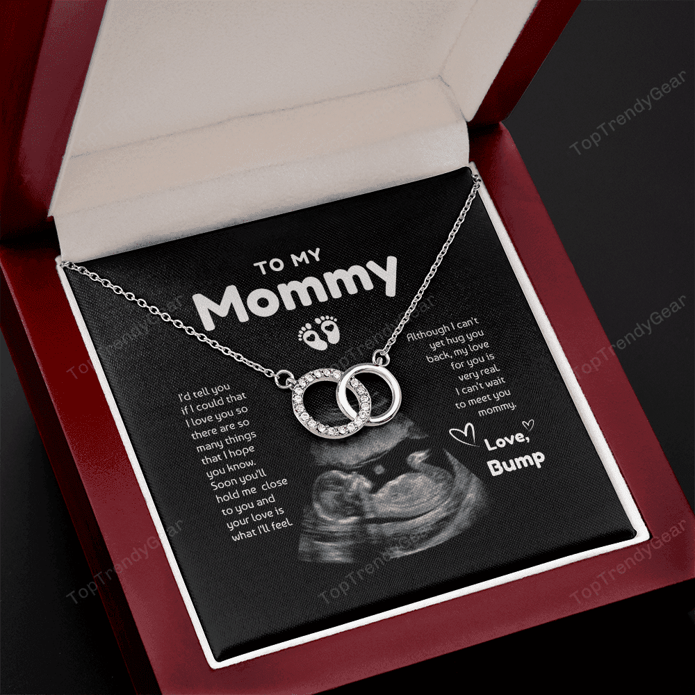 To My Mommy Soon You Will Hold Me Close To You Custom Name And Photo Perfect Pair Necklace Gift For Mom 