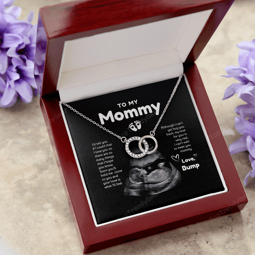 To My Mommy Soon You Will Hold Me Close To You Custom Name And Photo Perfect Pair Necklace Gift For Mom 